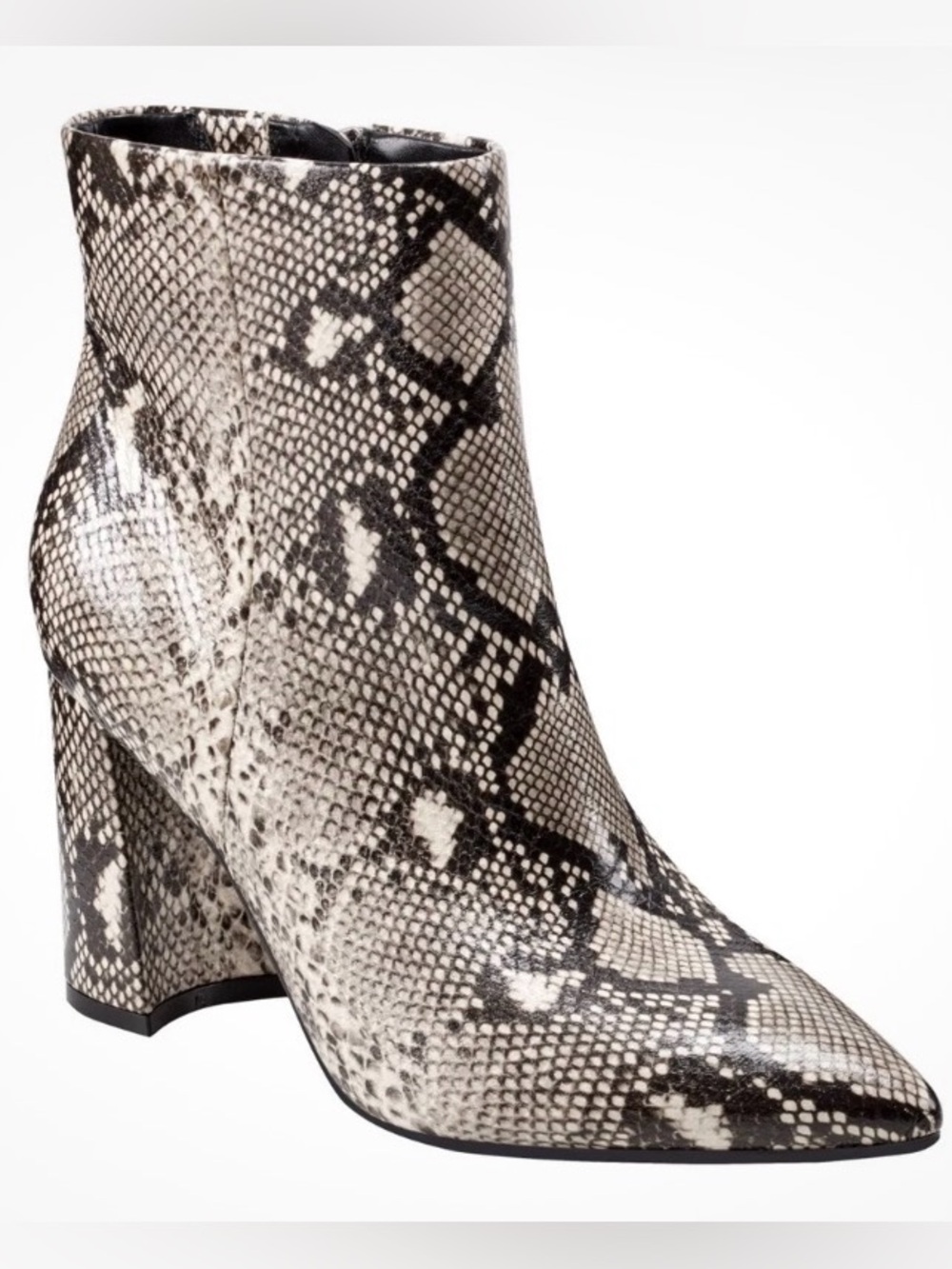 Marc Fisher Greneda2 Women’s Pointed Toe Ankle Boots Snakeskin Leather Size 7